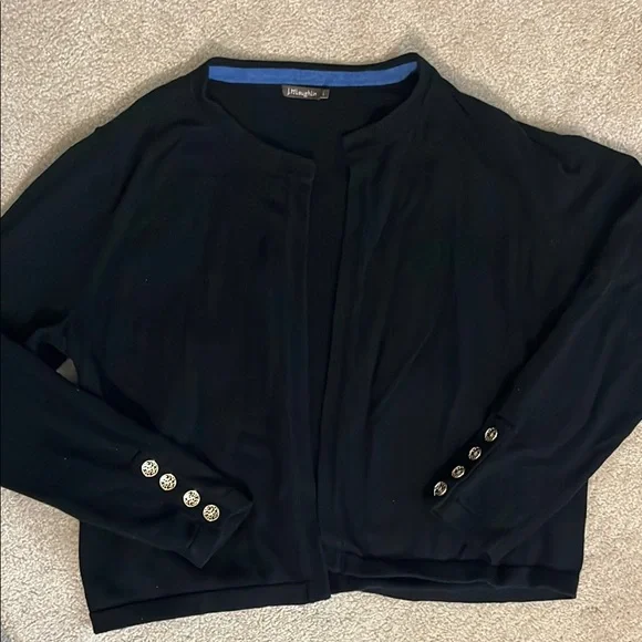 Elegant Black Cardigan JMcLaughlin L - Picture 1 of 1